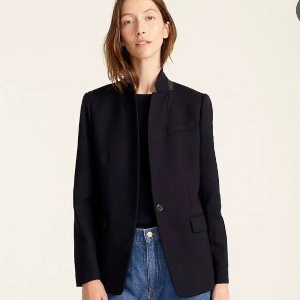 J. Crew Black Regent blazer in four-season stretch 6P Petite